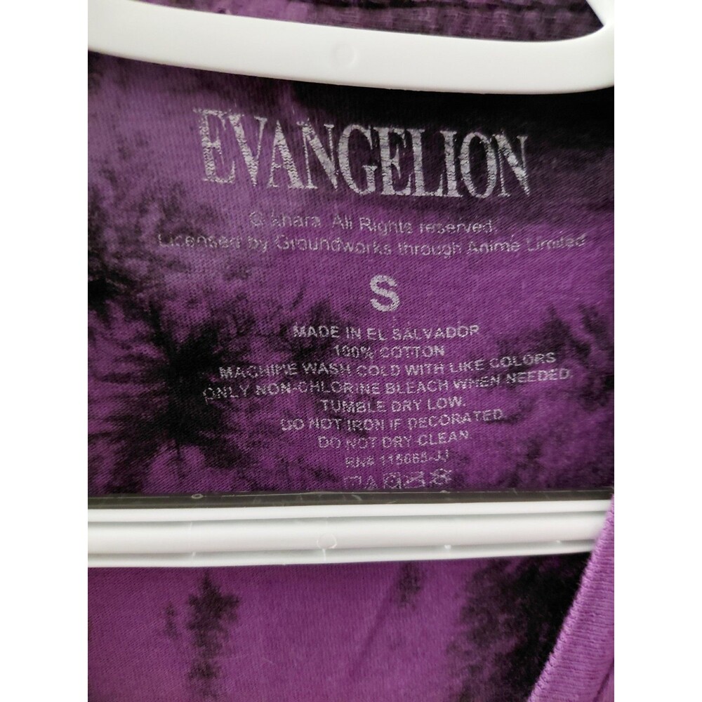 Neon Genesis Evangelion Purple Tie Dye Emergency T-Shirt Size Small - Picture 4 of 7